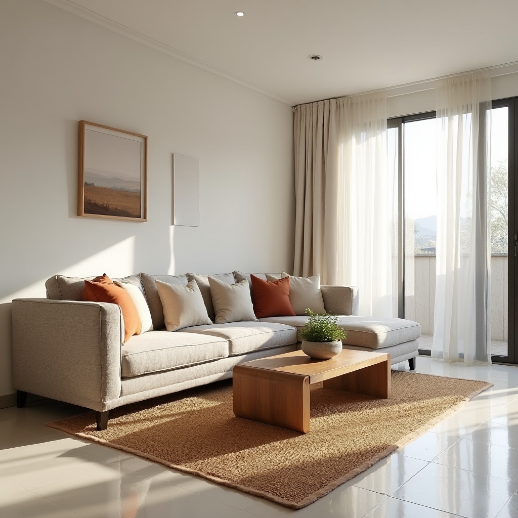 Professionally staged living room ready for listing photos in Asunción